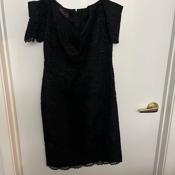 Off Shoulder black lace dress. - Picture 2 of 9